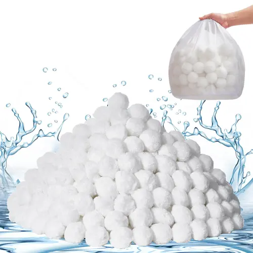 VEVOR Swimming Pool Filter Balls - 100% Polyester Fiber Replacement for Sand/Aquarium Filters, High Compatibility, Fast Filtration Speed, High Filtration Strength, 4.6 lbs, Machine/Hand Washable with Wash Bag