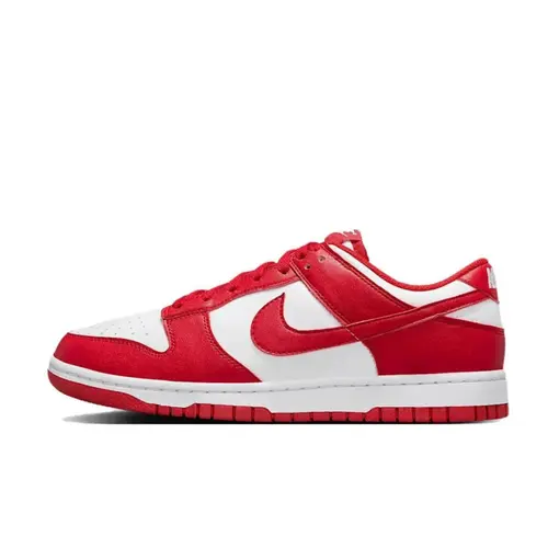 NIKE Women's Dunk Low Next Nature St. John's Colorblock Low Top Sneakers - Rubber Sole, True Size, Cushioned, Eco-Friendly, Varsity Look, Everyday Fashion Athletic Sneaker for Women, Sporty Chic Trainer