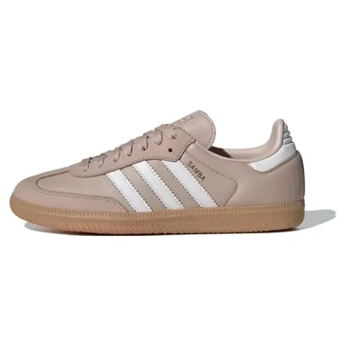 Women’s Adidas Samba OG Wonder Taupe Vintage Solid Soft Upper Sneakers - Sports Shoes with Half Sizes, Daily Casual Walking Footwear, Classic Trainers, Flat Design