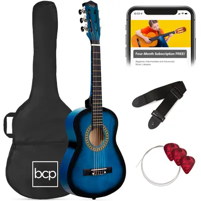 Best Choice Products 30in Kids Acoustic Guitar Beginner Starter Kit w/ Strap, Case, Strings
