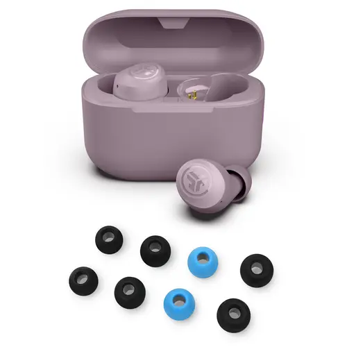 JLab GO POP+ True Wireless Earbuds & Cloud Foam Earbud Tips, Rechargeable, Be Aware Safety Mode, Custom EQ, Custom Controls, Android / iPhone