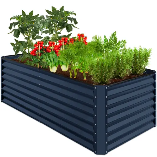 Best Choice Products 6x3x2ft Outdoor Metal Raised Garden Bed, Planter Box for Vegetables, Flowers, Herbs