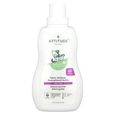 ATTITUDE Little Ones, Fabric Softener, Sweet Lullaby, 40 Loads, 33.8 fl oz (1 l)