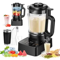 PRASKY Professional Heating 60oz-Glass Blender & Soy Milk Maker,24H Delay Cook, 600ml Stainless Steel Thermos/10-in-1 Multi-Function Smart Blender for Soups,Shakes and Smoothies & Juice, Soup Maker with Stew Pot, Kitchen Appliances SMARTLIVING tiktokshops