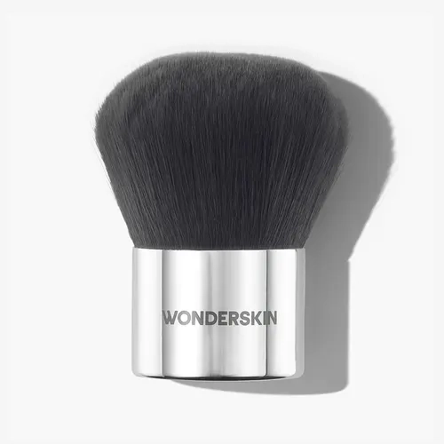 Wonderskin Kabuki Brush – Professional Powder Brush for Flawless Blending | Ultra-Soft Dense Synthetic Bristles with Charcoal Infusion, Even Coverage for All Powder Formulas | Ergonomic Aluminum Handle for Precision Application