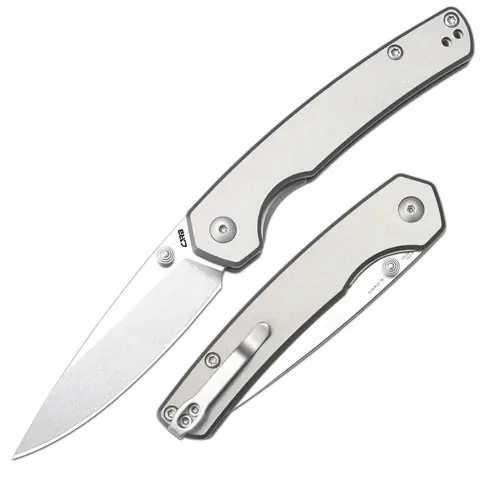 CJRB Kain Folding Pocket Knife with 2.95" AR-RPM9 Steel, Drop Point Metal Blade, Aluminum & G10 Handle, Deep Pocket Clip, Emergency Tool, 2.33oz, 3.94in, Precision Camping Tool, Folding Pocket Knives