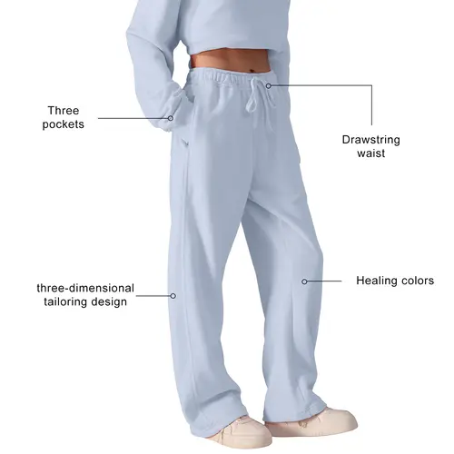 FAIABLE Unisex Drawstring Sweatpants with Three Spacious Pockets,Practical Water-Wash Design,and Flattering Tailored Cut,Stitch Sweatpants - Comfortable Cotton Sweatpants for Couples' Matching Look, Ideal for Everyday Wear and Relaxation