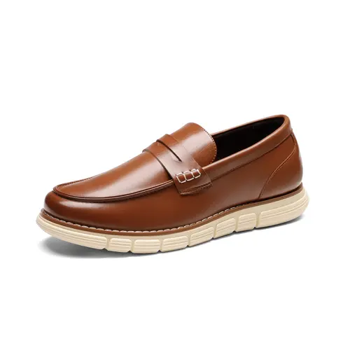 BRUNO MARC Men's Penny Loafers Footwear - Business Style Slip-Ons, Minimalist Casual Walking Shoes, Supple PU Upper, Resilient Sponge Insole, Micro Arch Support, Flat Sole, Lightweight, Work-to-Casual Ready for Daily Formal Driving Use