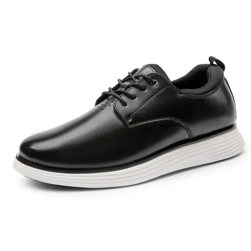 【BRUNO MARC Anniversary】 Men's MaxFlex Polish Business Casual Oxford Hybrid Sneakers - Closed Lace-Up, Round Toe, All-Season, Cushioned EVA Mid, Shock-Absorbent Foam, Mesh, MD Footwear, Low-Cut Walking Shoes for Workday Commuting (Clearance)