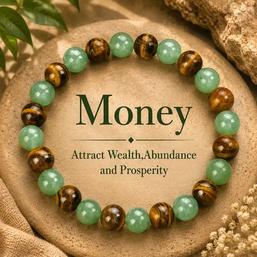 1pc ARPURRAINA Money Attraction Tiger Eye Stone Abundance Bracelet - Elastic Adjustable Unisex Amulet with Green Aventurine Crystal Charms, Solid Unscented Prosperity Jewelry for Birthday, Anniversary summerwins,summerwins,summeroutfits,vacationoutfits,be