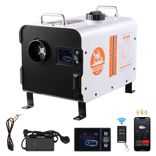 VEVOR Diesel Heater, All in One Diesel Air Heater, with Bluetooth APP Control, Remote Control and Display Screen, Fast Heating Portable Diesel Heater for Vehicles and Outdoors