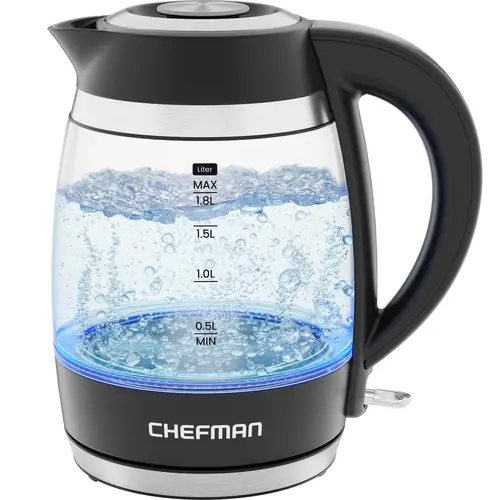 Chefman Fast-Boil 1.8L Electric Kettle - Compact Design for Efficient Water Heating