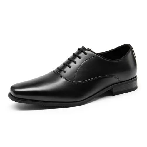 BRUNO MARC Classical Men's Oxford Dress Shoes - Closed Plain Toe, Sleek Design, Adjustable Lace-Up Fit, Soft Faux Leather Upper, Rubber Sole, Splash Resistant, All-Season Office/Ceremonies Formal Footwear, Sohochic
