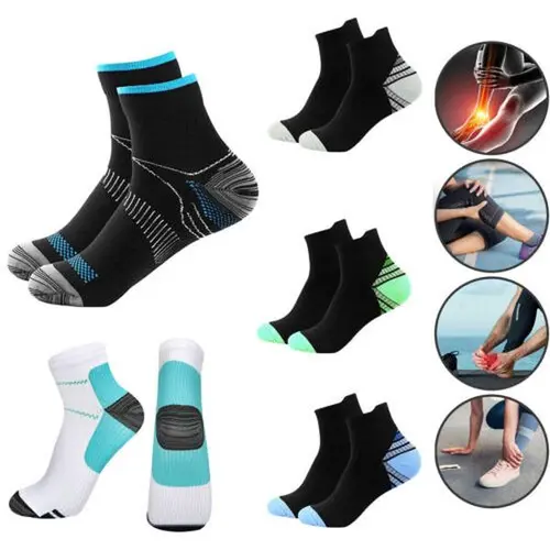 INNENS 5 Pairs Ankle Compression Sock for Men and Women, Low Cut Compression Running Sock Ankle Support