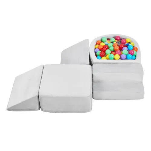 VEVOR Toddler Foam-Velvet Climbing Blocks Set, 5-Piece with Ball Pit, Ideal for 6–8 Years (Toys & Hobbies, Sports & Outdoor Play, Playhouses Tents & Tunnels)