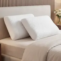Sweetcrispy Standard Size White Orthopedic Memory Foam Pillow - 1-Pack, Durable Ergonomic Support, Cooling Hotel Design, Removable Machine-Washable Cover, Memory Foam Cushioning, Bed Accessory for Side Sleepers
