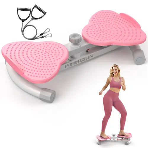 FED Fitness Feierdun Waist Twisting Board - Silent Core Workout Equipment, Non-Slip Ab Exercise Machine with Resistance Bands, 330lbs Capacity At Home Gym Equipment for Stomach & Abs Workouts#summerwins
