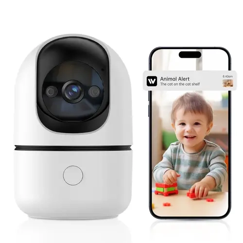 AI Camera For House Security Camera ,Emergency Alarm,US Server Encryption,AI Scenario Alarm Camera,Wired,WiFI Camera 2.4G/5G Monitoring 3MP Indoor Outdoor, 360 degree PTZ,Full Color Night Vision Camera,Easy to Install, Home Security System, Wire