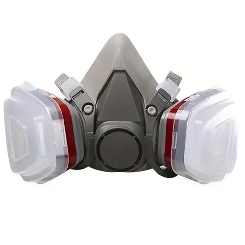 Half Face Mask with Filter, Reusable Dustproof Mask, Anti Dust Mask, Grinding Safety Mask, Safety Mask for Paint, Woodworking, Construction, Polishing, Chemical, DIY