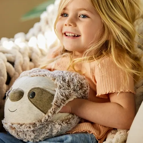 DEMDACO Heartful Hugs Weighted Plush Animal Heart Pillow