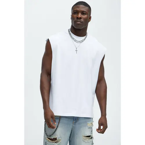 Relaxed Heavyweight Muscle Tee - White