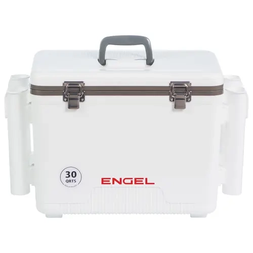 Engel 30 Qt Foam Hard Cooler with Cold Storage, Airtight Ergonomic Design, Rod Holders, Carry Handles, Integrated Shoulder Strap, Outdoor Gear for Hunting