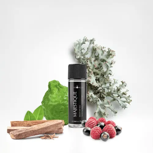 Aromely Majestique Diffuser Oil - Luxury Home Fragrance Oil, Bergamot Sandalwood & Oud with Oakmoss Amber Vanilla, Rich Signature Scent, 20ml Sample Size for Waterless & Cold Air Diffusers