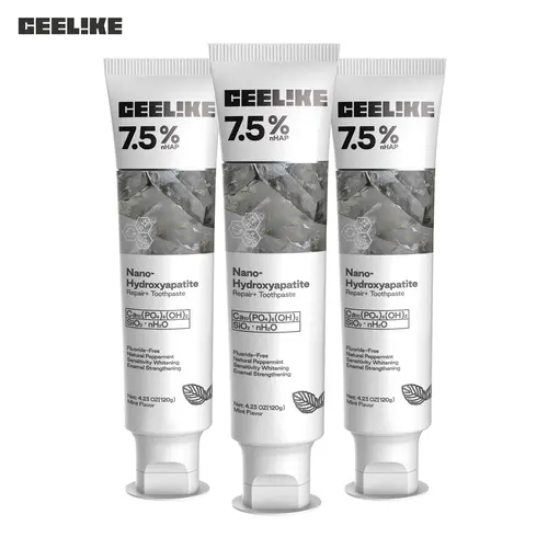 CEELIKE Bioactive Nano Hydroxyapatite Toothpaste - Fluoride-Free Toothpastes, Enamel Strengthening, Natural Peppermint Scent, Dental Cleaning, Breath Freshening for Fresh Breath & Oral Health
