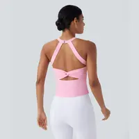 Halara Softlyzero Plush Backless Cut Out Twisted Yoga Tank Top#summer Gym Casual Wear Workout Ribbed #summervibes