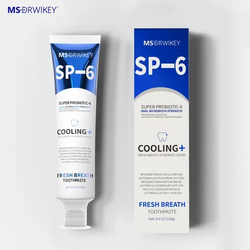 MSDRWIKEY Probiotic Repair Toothpaste - Cool Mint Flavor, Enamel Strengthening, Teeth Brightening, Long-Lasting Freshness, Dental Support for Daily Oral Care (Bright Smile, Brighten Teeth, Cool Mint, Dental Support Toothpastes)