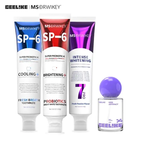 MSDRWIKEY CEELIKE Oral Care Gift Set - Toothpaste, Portable Peppermint Oral Spray (SP-6) for Fresh Breath, No Irritation Support