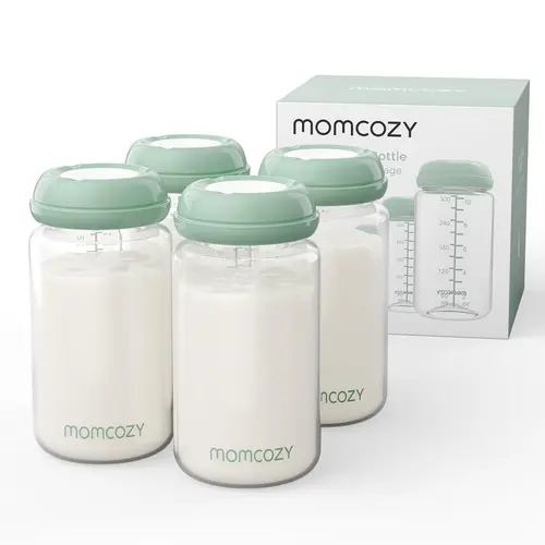Momcozy Frozen Milk Pot Accessories - Storage Bottle KA01 Pack of 4, Green
