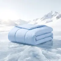 OEKO-TEX Certified Eco-Friendly Cold Touch Fabric Comforter - 2-Sided Cool Bedding, Body Heat-Absorbing, Soft Fluffy Bed Blanket for Night Sweats Hot Sleeper Christmas Gift