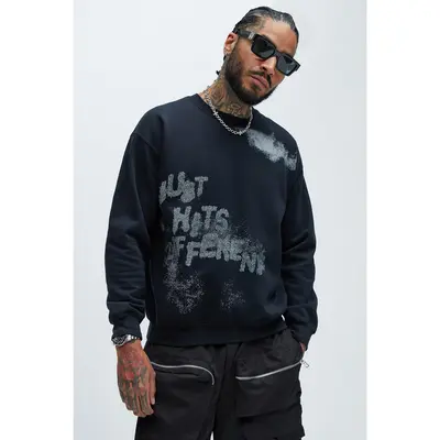 Just Hits Different Sweatshirt - Black
