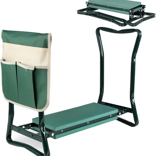Upgraded Foldable Garden Kneeler & Seat with Soft Foam Pad, Sturdy Design, 330 lbs Capacity, Widened to 10.6 in, Large Tool Pouches, Pain Relief Outdoor Work Bench, Viral TikTok Find, Father's Day Gifts, Dad Gifts for Parents, Women Who Love Gardening Kne