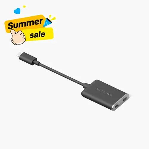 VITURE USB-C to Smart Glasses & Charging Adapter - 2-in-1 Type C Chargers Plug, Compatible Adapters for Switch, Steam Deck, Mobile Devices (Charge and Play), Chargers Type C