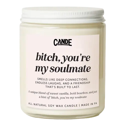 C&E Craft Co. Funny Soulmate Vanilla Soy Candle - Sassy Best Friend Gift, Girlfriend Gift for Her