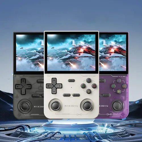 YLW K36 Open Source Linux System Handheld Game Console, 3.5HD IPS Screen Compact Portable Retro Handheld Player with 20+ Emulators Supported