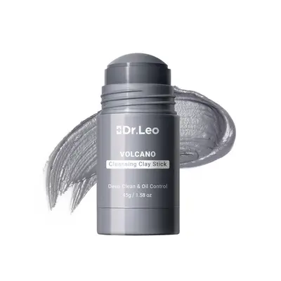 [BUY 2 SAVE 32%] Dr.Leo Charcoal Clay Mask Stick - 45g, No Mess & No Dirty Fingers, Deep Pore Cleansing, Blackhead Removal, Oil Control, Detox, Hydrating, Gentle for Sensitive Skin #DealsForYouDays