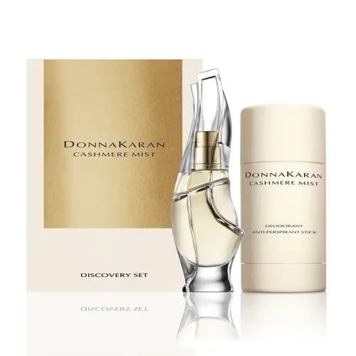 Donna Karan Cashmere Mist Discovery Gift Set for Women – Eau de Parfum Mini Spray 0.5 Fl Oz/15 ml & Anti‑Perspirant Deodorant Stick 1.7 Oz/50 g