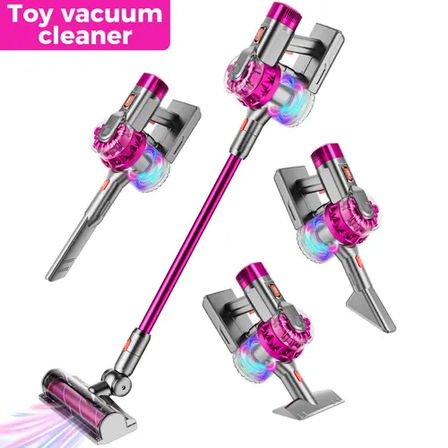 SHNAYLE 4-in-1 Unisex Interactive Cleaning Playset with Light & Sound, Manual Mode Game, Real-Suction Fun - Toddler Pretend Play Toys, Cool Birthday Christmas Gifts for Kids Ages 4+