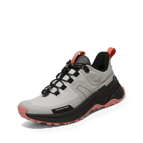 NORTIV 8 Women's Outdoor Hiking Shoes - 9.7oz Durable, Wear-Resist Oxford Cloth Upper, Ankle Support, Fast Cord Lacing with Secure Hold, EVA Foam Cushioning, Aggressive Grip Rubber Sole, Mesh Fabric, All Seasons Trekking Camping Shoes