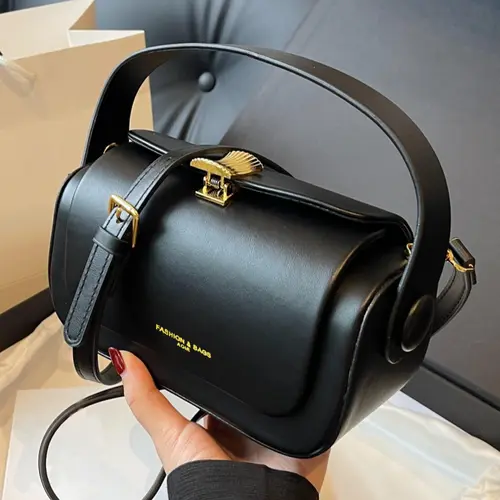 Women's Elegant Solid Color Handbag, One Shoulder Handbag, Fashionable Retro Shoulder Bag for Daily Used, Casual Trendy Versatile High-quality Daily Commuting Bag, Casual Commuter Bag, Classic Shoulder Bag #GLOBAL PICKS