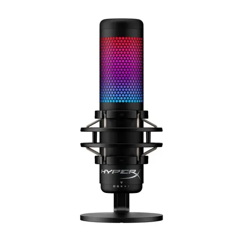 HyperX QuadCast S USB Dynamic RGB Mic with Anti-Vibration Shock Mount, Tap-to-Mute Sensor, HyperX NGENUITY Software Customization, Adapter Compatibility, Audio Clarity for Live Broadcasting Equipment (Windows/Linux/macOS)