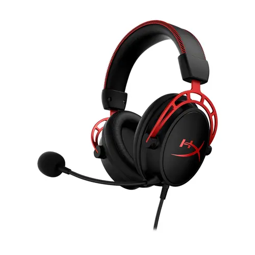 HyperX Cloud Alpha Over Ear Game Focused Gamer Headphones with Mic - PC Accessories Gaming Headset, Dual Chamber Drivers, Memory Foam Comfort, Aluminum Frame, Detachable Mic, Compatible with PC, PS4, PS5, Xbox 1, Xbox Series X|S, Nintendo Switch, Mobile