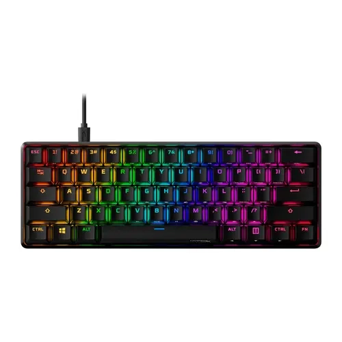 HyperX Alloy Origins 60% Wired Mechanical Keyboard - PC Gaming Accessory, Light-Up RGB Lighting, Tactile Switch, Minimalist Design, Gaming Setup Accessory, Gaming Setup Accessories