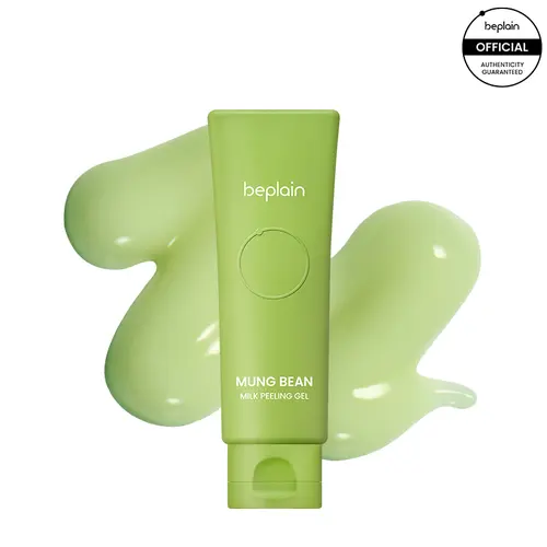 Beplain Mung Bean Peeling Gel - 120ml Vegan Daily Facial Scrub, Gentle 4-poly Peel, Facial Exfoliation, Acne Clearing Products, Hydrating Cleanser with Dipropylene Glycol, Contains Alcohol, Makeup Pilling Support