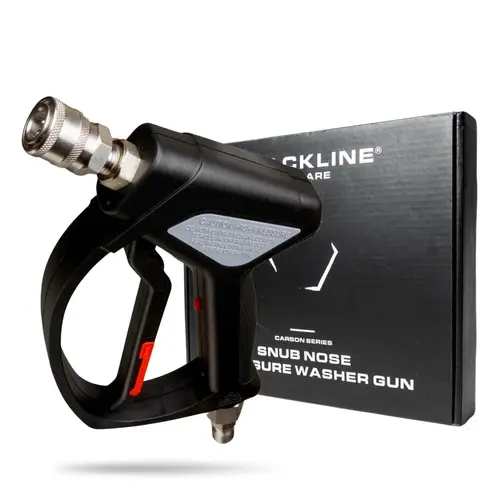 BLACKLINE Compact Snub-Nose High-Pressure Washer Gun, Car Wash Accessory for Car Detailers, 5000 PSI, 3/8" Quick Connect for Easy Hose Connection, 1/4" Foam Cannon Connection, Reinforced, Ergonomic Grip for Better Control & Less Hand Fatigue