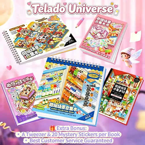 [Telado 1.0-12.0 Sticker Scene Books List] Most Loved 3D Sticker Scene Books, DIY Decorative Stickers for Crafting, Puzzle Stickers, Cute Cartoon Stickers, Creative Stickers for Scrapbooking, Journal Making, Toys & Hobbies