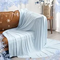 Reversible Cooling Blanket, Ultra-Soft Arc-Chill Qmax 0.42+ Summer Cooling Blanket, Lightweight Smooth Breathable Single-Layer Blanket for Hot Sleepers, Ideal for Home, Office, Car and Travel
